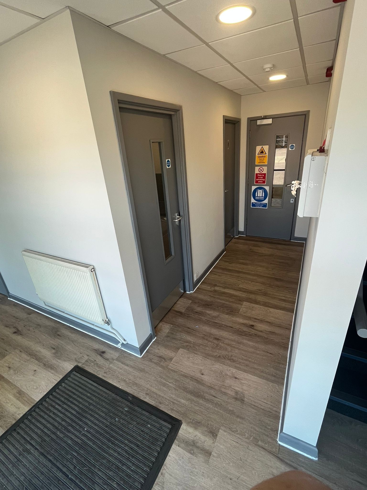 Commercial entrance flooring and decorating works
